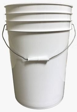 5-gallon bucket fitted with a snap-on lid